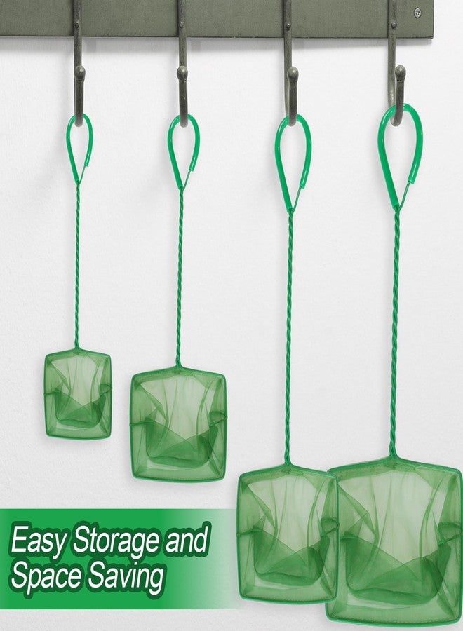 PHITUODA 4 Pack Aquarium Fish Net 4 Sizes Quick Catch Mesh Nylon Fishing Catch Nets Square Fish Nets with Handle (3in, 4in, 5in, 6in) - Image 4